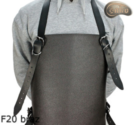 Leather protective apron F20 BROWN /butcher/welding/chef/barbecue/locksmith