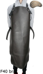 Leather protective apron F40 brown pressure-free butcher/welding/chef/barbecue/locksmith