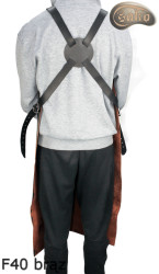 Grembiule protettivo in pelle F40 brown senza pressione macellaio/saldatura/cuoco/barbecue/fabbro