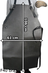 Bőr védőkötény F40 brown Érintésmentes hentes/hegesztő/szakács/barbecue/lakatos