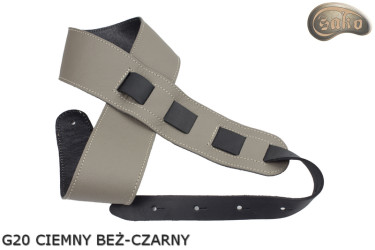 G21 Elektromos Gitár/Basszusgitár Pánt, Sötét Bézs, Fekete, Kétoldalas, Valódi Bőr