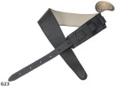 Tracolla per chitarra elettrica/basso G23, beige chiaro/nera, double-face, vera pelle