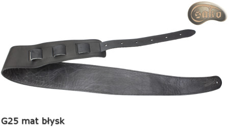 G25 Dual-Finish (Gloss/Matte) Genuine Leather Electric/Bass Guitar Strap