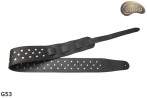 Sangle G53 double face en cuir véritable pour guitare/basse électrique
