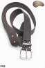 PA8 dark brown leather trouser belt