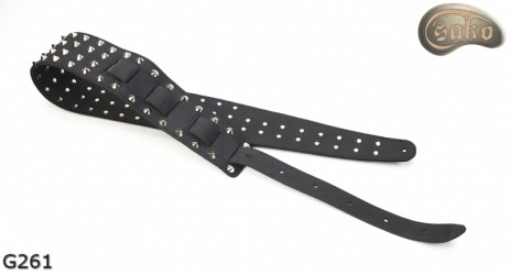 G261 Matte Double-Sided Genuine Leather Electric/Bass Guitar Strap