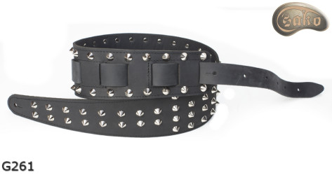 G261 Matte Double-Sided Genuine Leather Electric/Bass Guitar Strap
