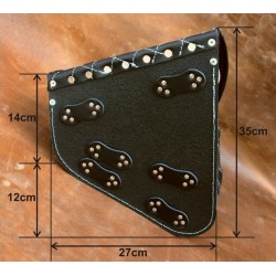 LEATHER SADDLEBAG S593 SKULL H-D SOFTAIL