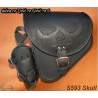 LEATHER SADDLEBAG S593 SKULL H-D SOFTAIL