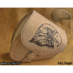 LEATHER SADDLEBAG S61 EAGLE H-D SOFTAIL