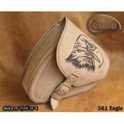 LEATHER SADDLEBAG S61 EAGLE H-D SOFTAIL